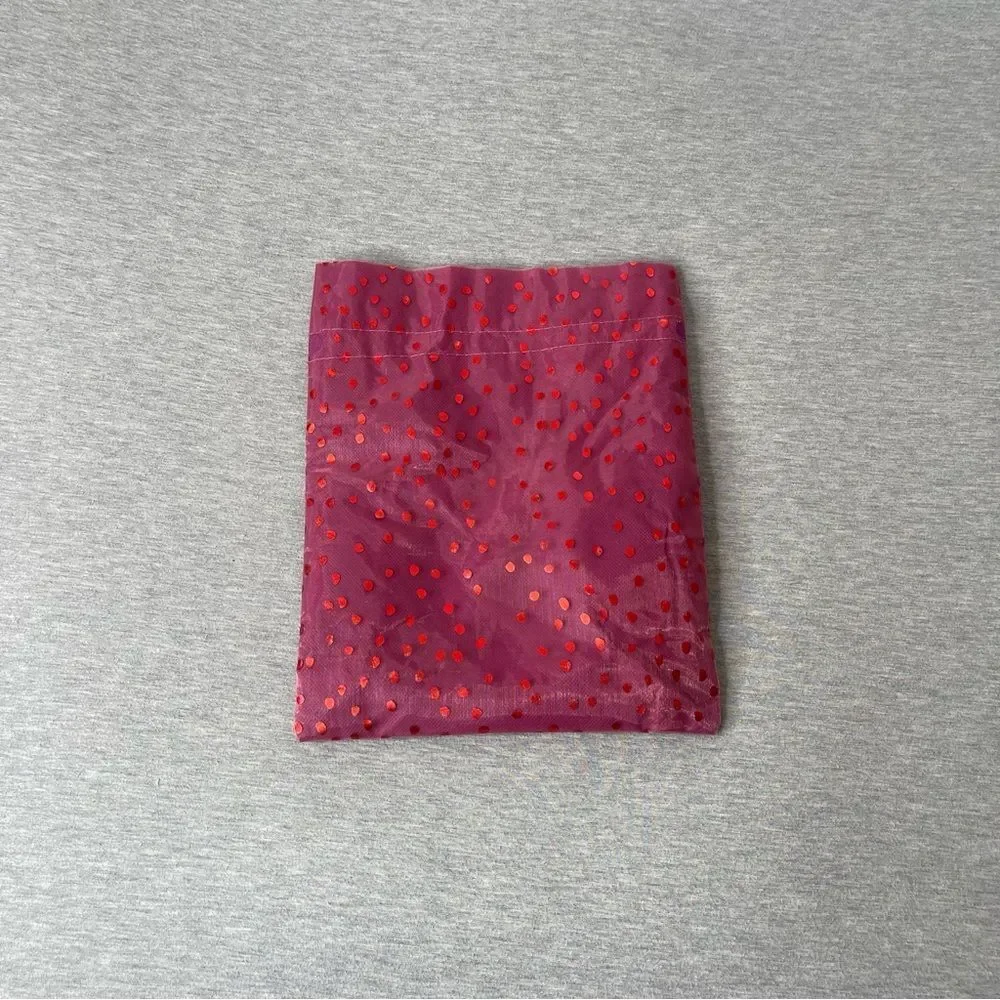 Red Fabric Lined 9”x11” Sparkle & Shiny Gift Bag